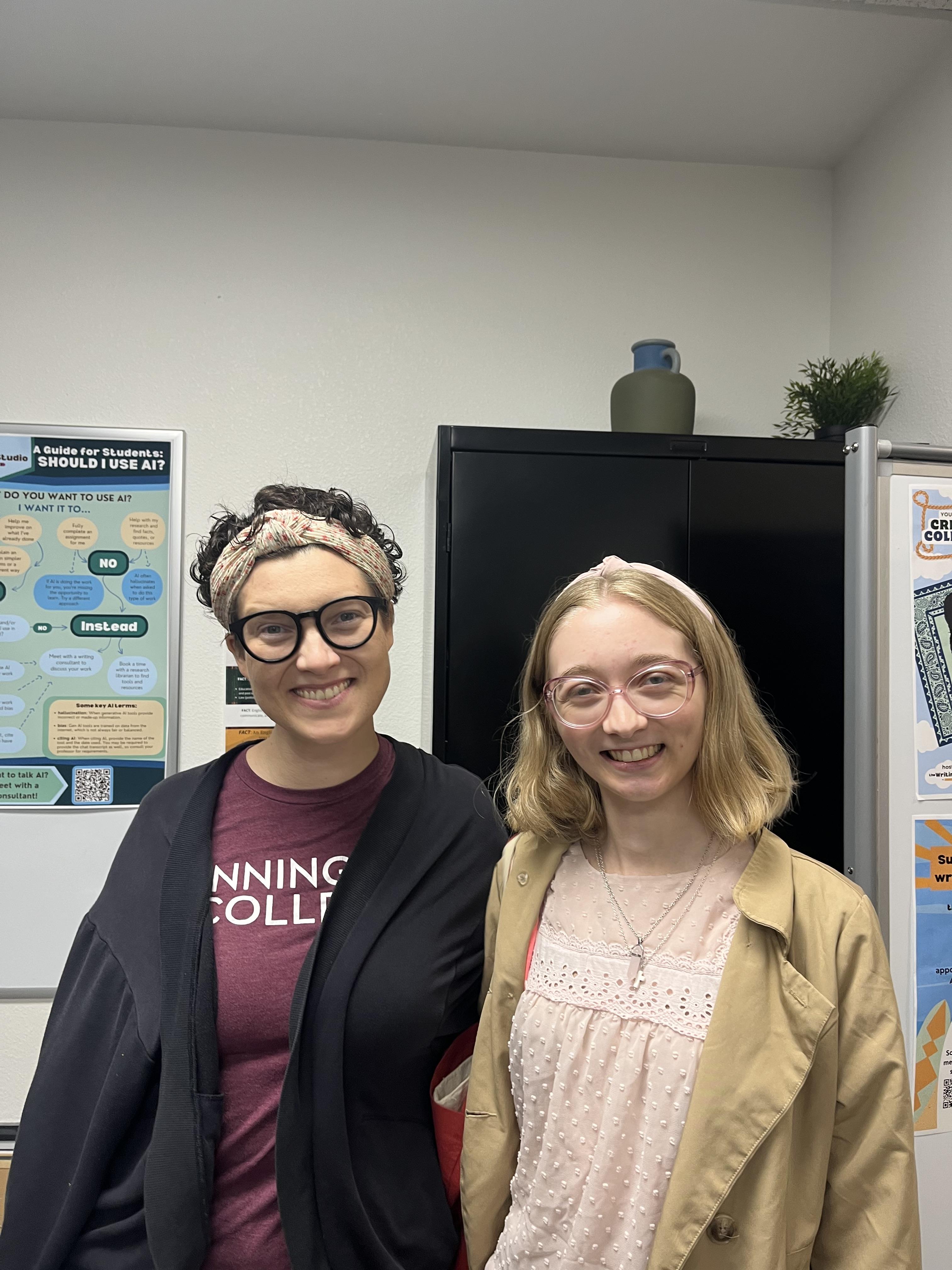 Carew and Endicott together after a Creative Collective meeting